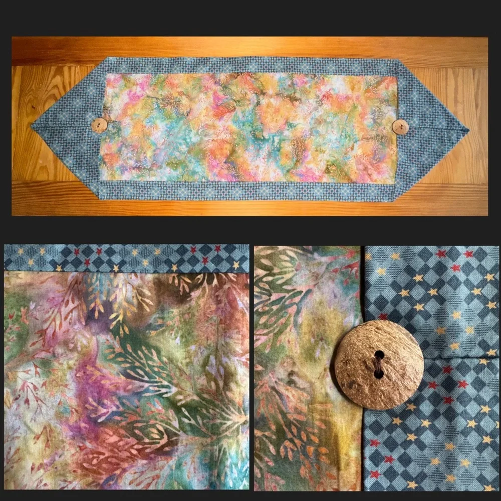 Table Runner Custom Made Multicolor ~41”x14”
